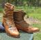 Vintage USA CAPEZIO Leather Paddock Western Boots Lace up Ropers Jodhpur Kilties Womens size 9-9.5M