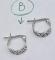 YOUR CHOICE Estate 925 Sterling Silver Earrings- Simple Hoop Loops- Latch Backs