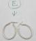 YOUR CHOICE Estate 925 Sterling Silver Earrings- Simple Hoop Loops- Latch Backs