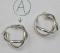 YOUR CHOICE Estate 925 Sterling Silver Earrings- Simple Hoop Loops- Latch Backs
