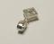 Vintage 925 STERLING Silver PENDANT/ 20" Chain 925--Princess Cut CZ in Open Box Setting -Hallmarked mw