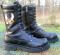 Vintage HARLEY DAVIDSON 11" Leather Biker Boots black Combat Style Moto Lace Up Eagle MENS 13
