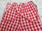 Vintage 1980's ESPRIT Kids Strapped Pants Red & White Checked-Red Heart Buttons- Tapered Legs Slacks Girls sz 7--waist: 23-26""