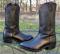 Vintage PD TUFF USA Black Leather Western Boots Sierra Soles Working Cowboy Rodeo Ranch Mens 10 E E