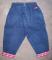 Vintage USA UNION MADE Osh Kosh B'Gosh Blue Denim Jeans Pants Bow Front - Tapered Legs - Cuffs Baby Girl 24mos