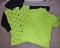Vintage USA HANG TEN 2 Pc Tunic Jacket Hoodie Set Hot Lime Green & Black Hoody with Stars--Lime Turtleneck Youth Girls size S( 8)