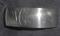 Estate Vintage Pewter 1" CUFF Minimalist BRACELET Engraved w/ Fancy Initial H-- Open back