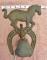 Vintage RUSTIC Cast Iron DINNER BELL --galloping Horse on a Horseshoe Wall mount
