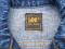 VINTAGE LEE Acid Washed Blue Denim Jean Jacket Trucker Black Label Lee Rider Rodeo Youth sz 5--Chest 30