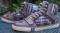 Penguin ORIGINAL Cool PLAID SNEAKERS Lace Up High-Top Shoes leather Accents Mens 8