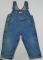 Vintage Iconic GUESS USA Blue Denim Jean Overalls-Bib pants Buckled w/Guess ? LOGO Rivet Buttons-Snap Crotch-Unisex Baby 18mos