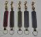New! Genuine Leather Padded Key Fob RING Snap on Brass Hardware Made in the USA