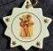Vintage Hummel Christmas Ornament, M. J. Hummel Flat Star Angel Ornament~ Gold Accents